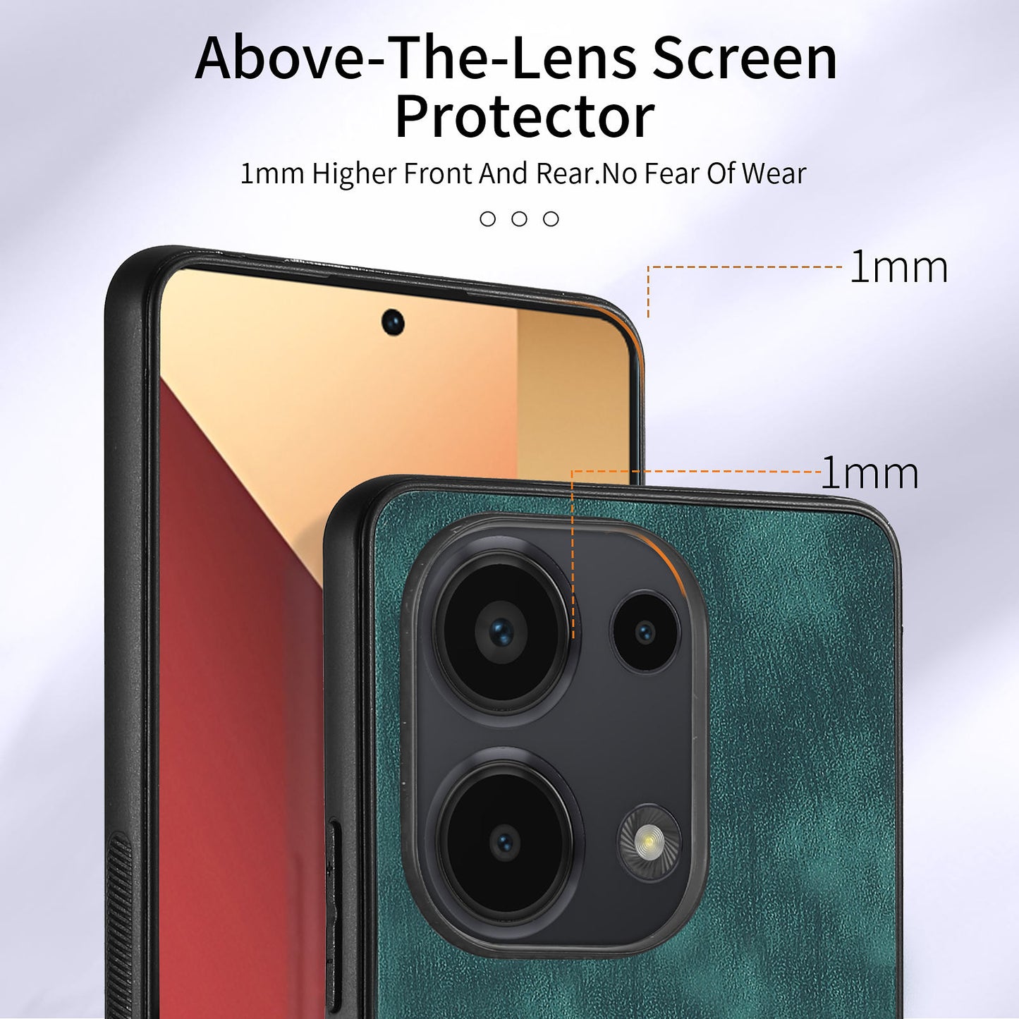 D2 for Xiaomi Redmi Note 13 Pro 4G / Poco M6 Pro 4G Case Card Slots Retro PU+TPU Cover with Kickstand - Green