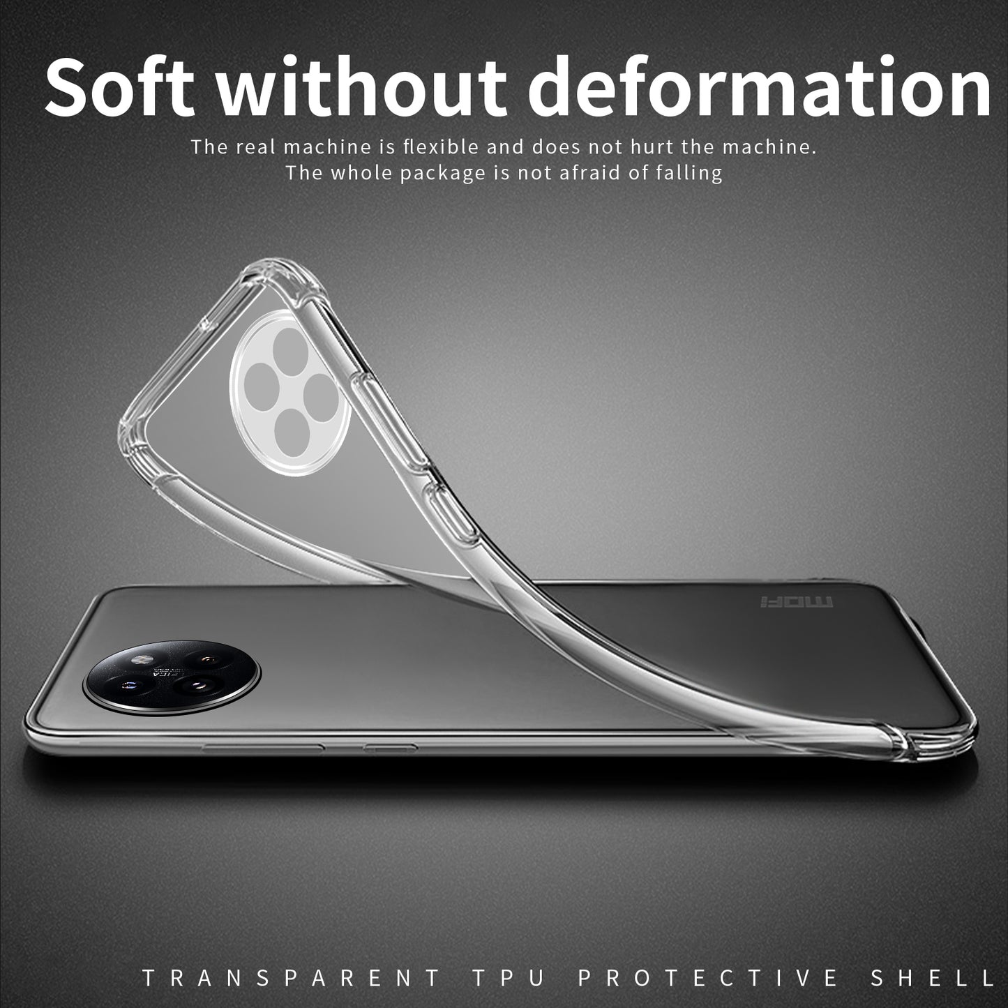 MOFI For Xiaomi Civi 4 Pro 5G Case Precise Cutout Clear TPU Protective Phone Cover