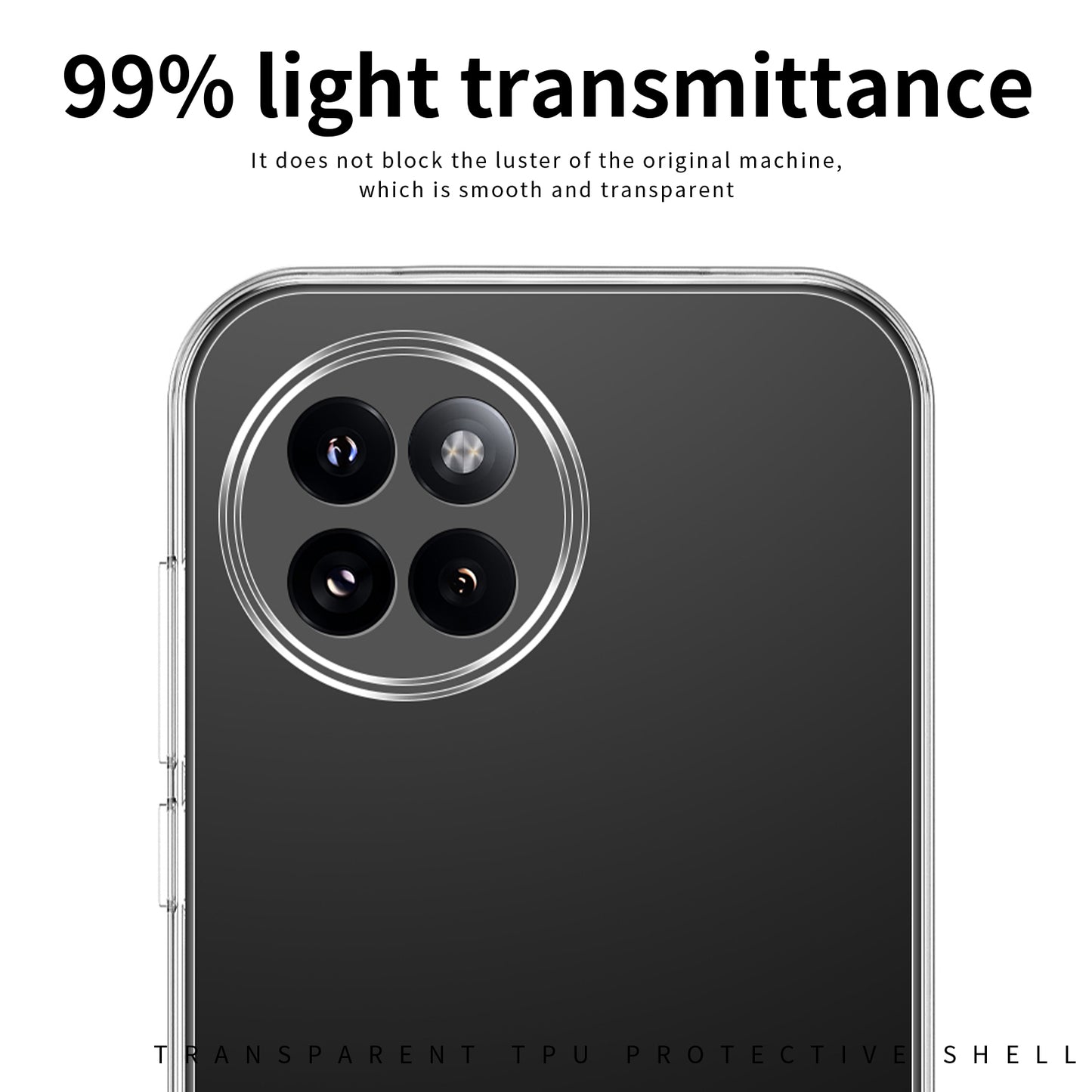 MOFI For Xiaomi Civi 4 Pro 5G Case Precise Cutout Clear TPU Protective Phone Cover