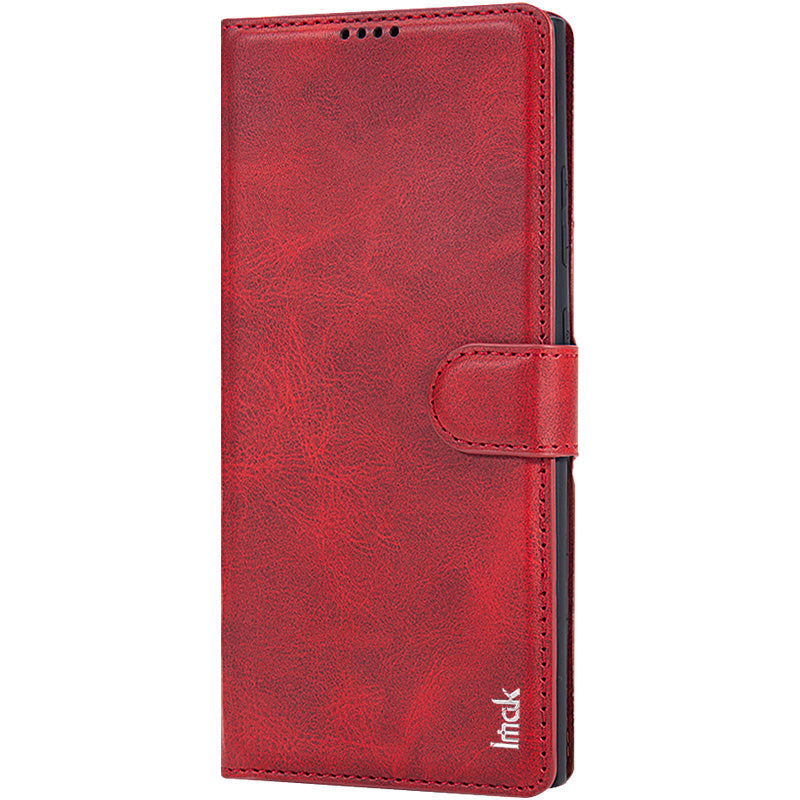 IMAK For Samsung Galaxy S24 Ultra Case Wallet PU Leather Protective Phone Cover - Brown