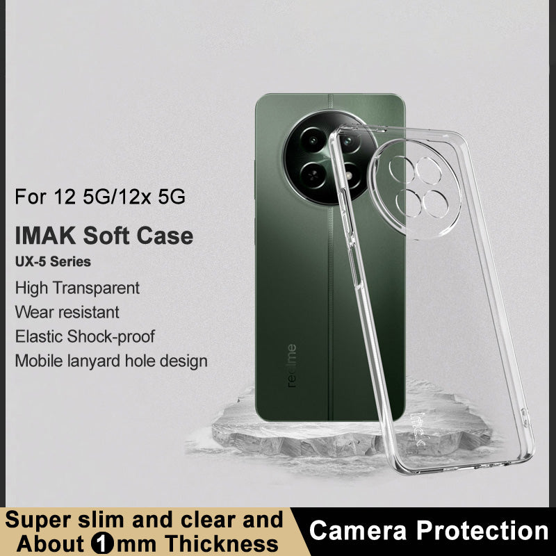IMAK UX-5 Series For Realme 12 / 12x 5G / 12x (China) 5G / C65 5G Case Shockproof Slim TPU Phone Cover