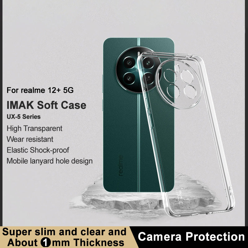 IMAK UX-5 Series For Realme 12+ 5G / Narzo 70 Pro 5G Case Drop-proof TPU Slim-Fit Phone Cover