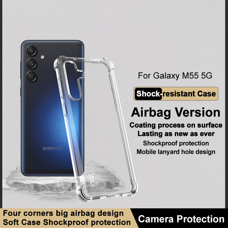 IMAK For Samsung Galaxy M55 5G Flexible TPU Case Anti-drop Airbag Protection Phone Cover