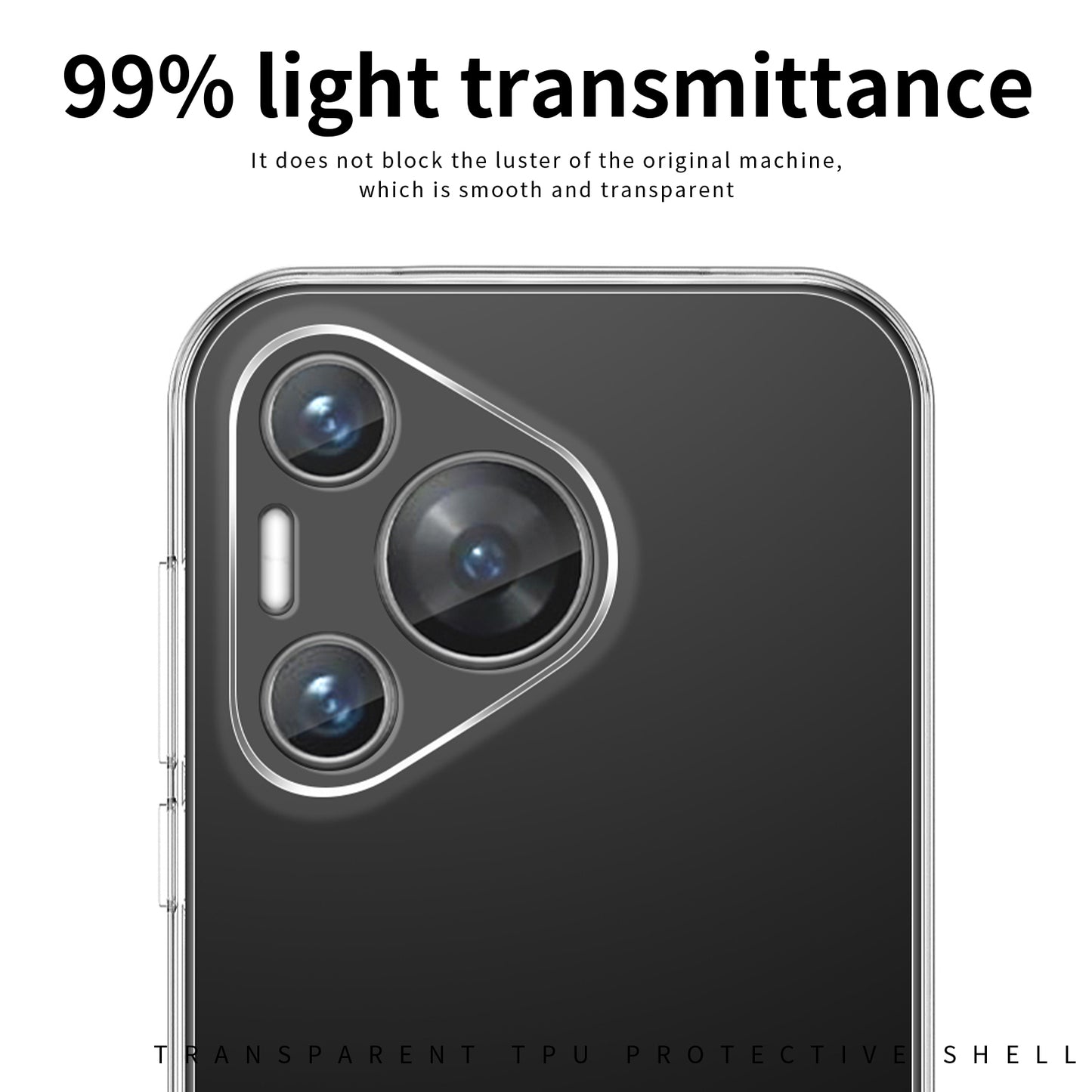 MOFI For Huawei Pura 70 Pro / 70 Pro+ Case Precise Cutout Anti-scratch Clear TPU Phone Cover