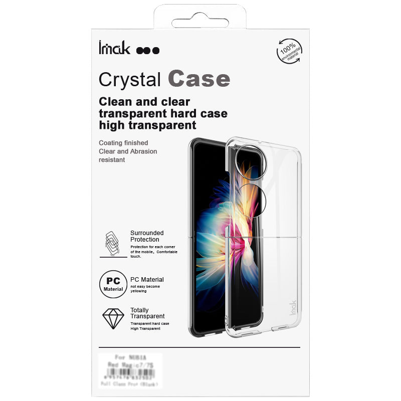 IMAK Crystal Case II Pro for vivo X Fold3 Clear Case Two-Piece PC Phone Cover (Upper Cover+Lower Cover)