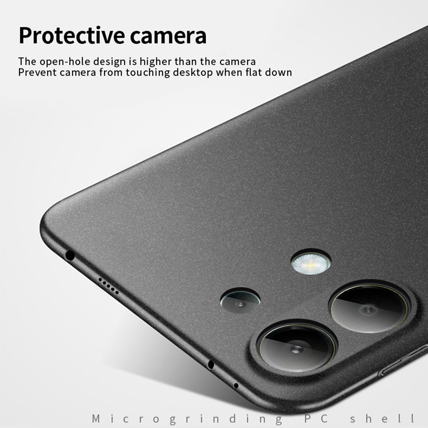 MOFI Shield Matte Series for Xiaomi Redmi Note 13 Pro 4G / Poco M6 Pro 4G Phone Case PC Back Cover - Grey