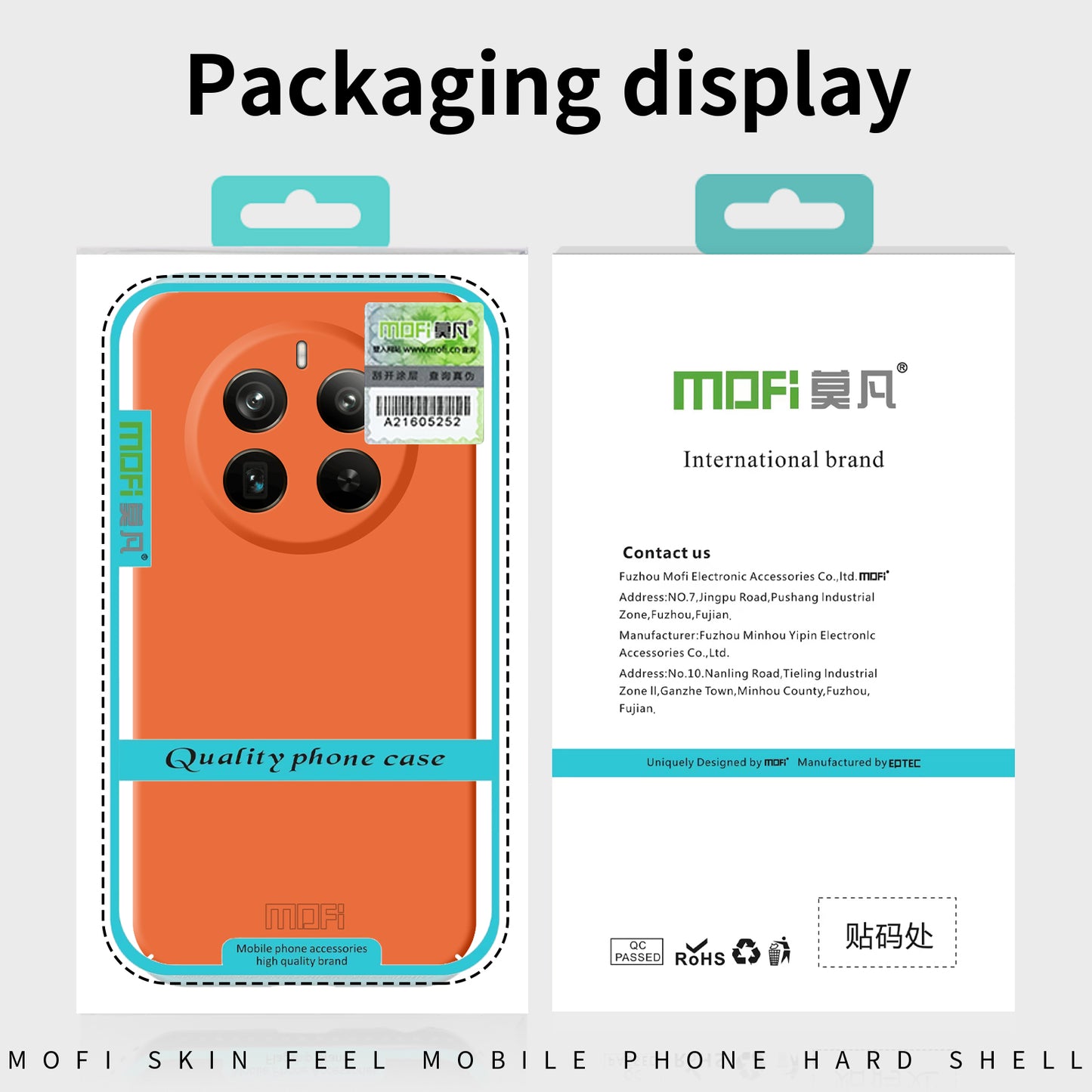 MOFI JK Qin Series For Realme 12 Pro 5G / 12 Pro+ 5G Case TPU+Acrylic Skin-touch Phone Cover - Grey