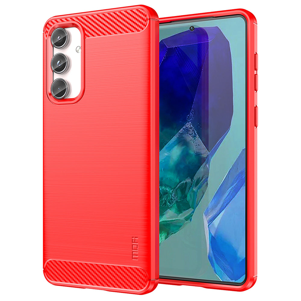 MOFI JK TPU Series-1 For Samsung Galaxy M55 5G Case Anti-Drop Soft TPU Phone Cover - Red
