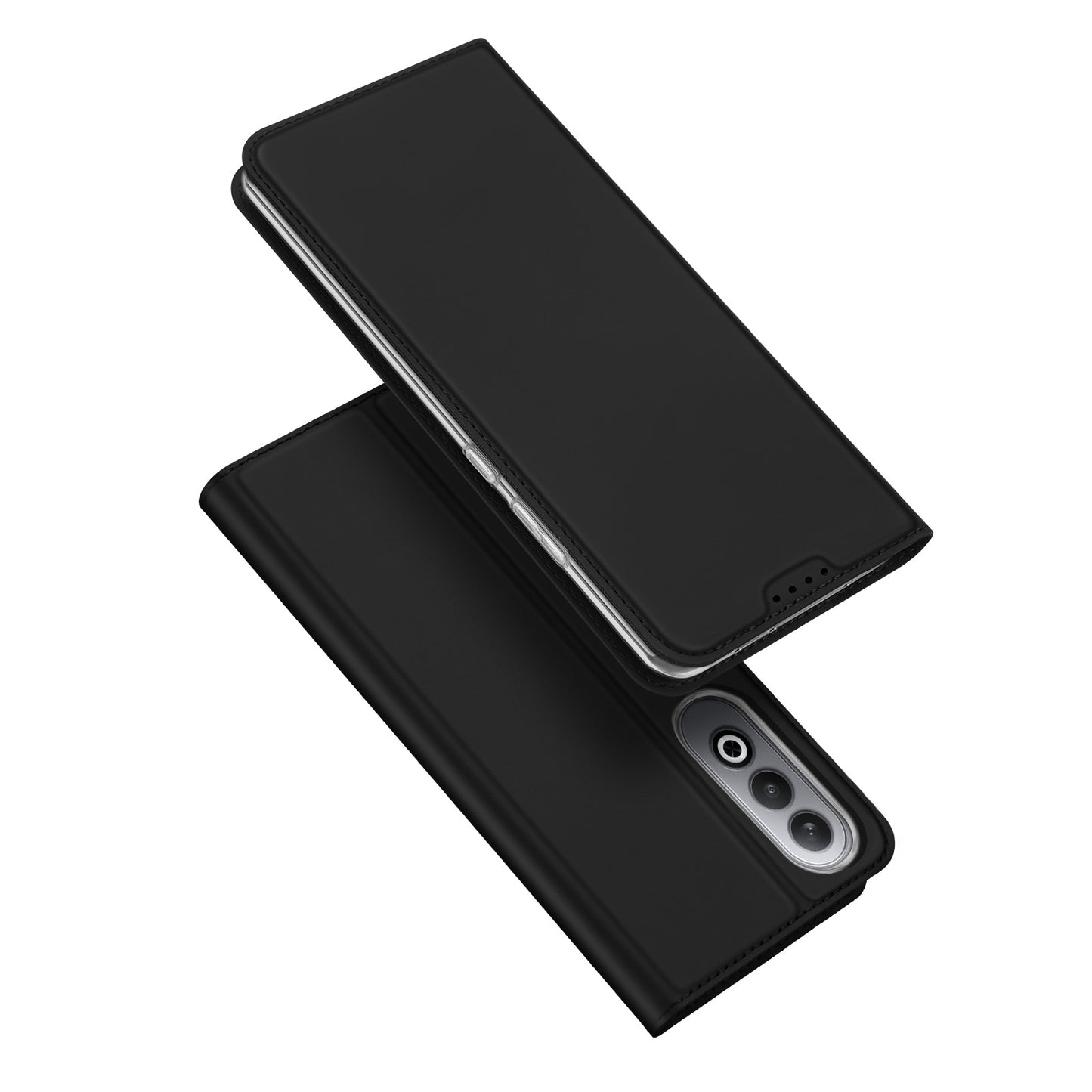 DUX DUCIS Skin Pro Series For OnePlus Nord CE4 5G / Oppo K12 Flip Phone Case with Stand and Card Slot - Black
