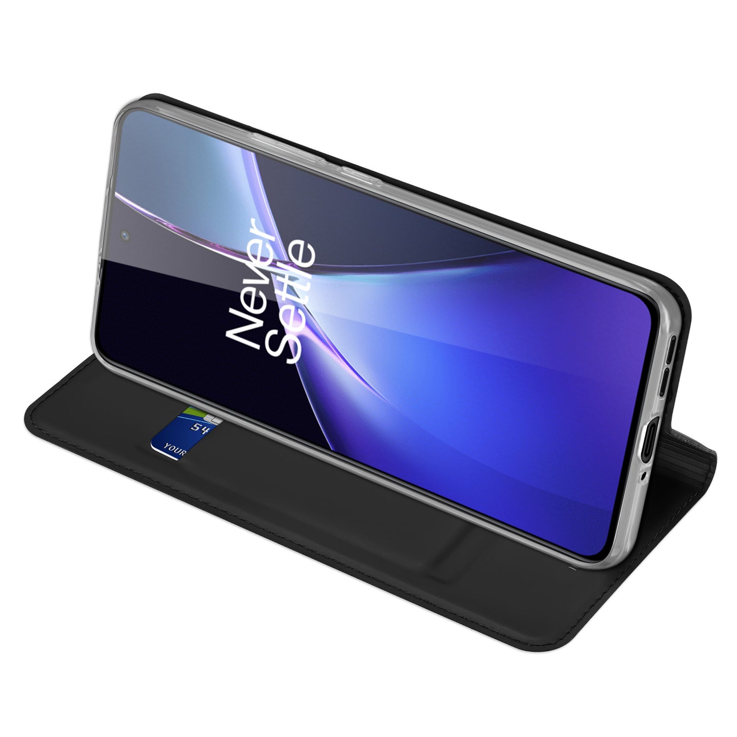 DUX DUCIS Skin Pro Series For OnePlus Nord CE4 5G / Oppo K12 Flip Phone Case with Stand and Card Slot - Black
