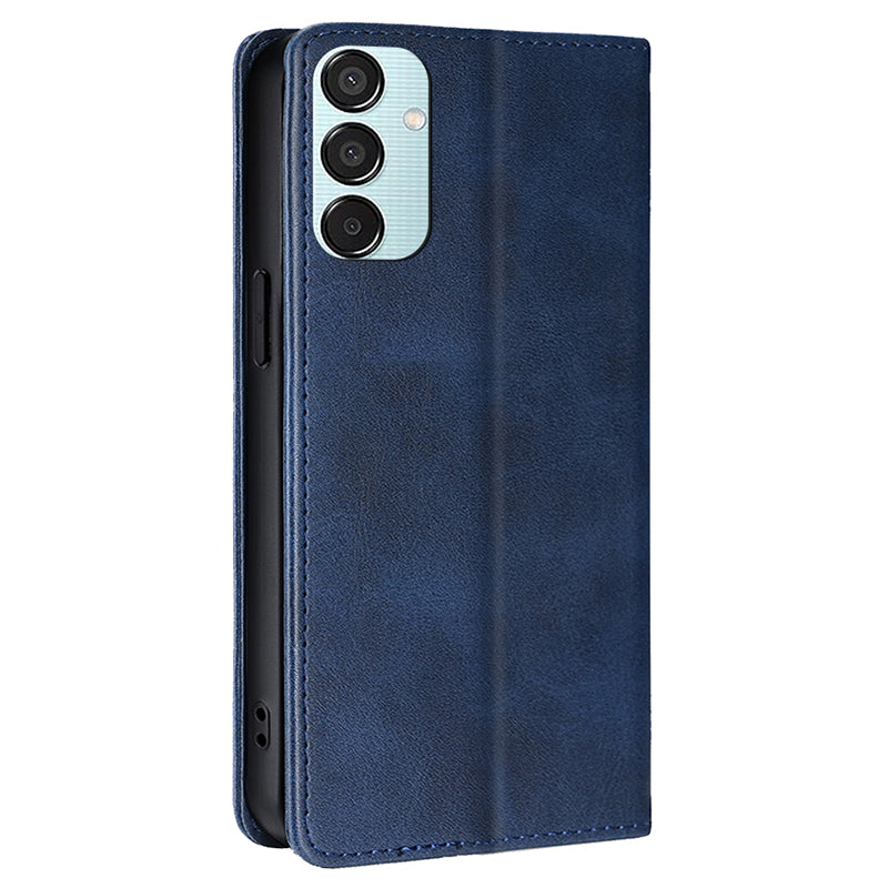 For Samsung Galaxy M15 5G Case PU Leather Calf Texture Phone Wallet Cover - Sapphire