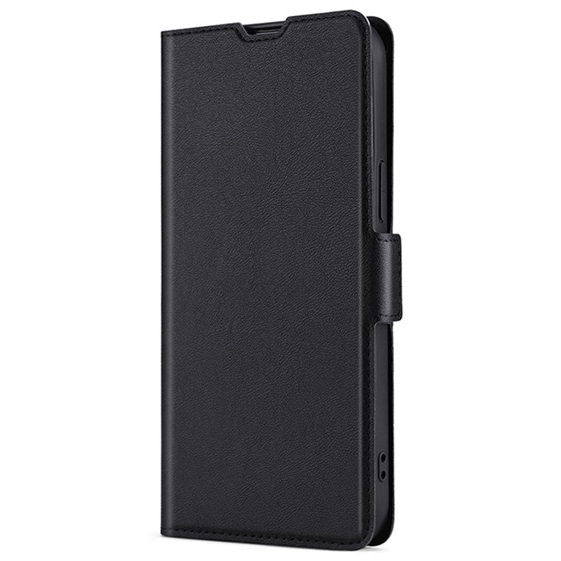 For Samsung Galaxy M15 5G Phone Case Side Magnetic Clasp Wallet Leather Cover - Black