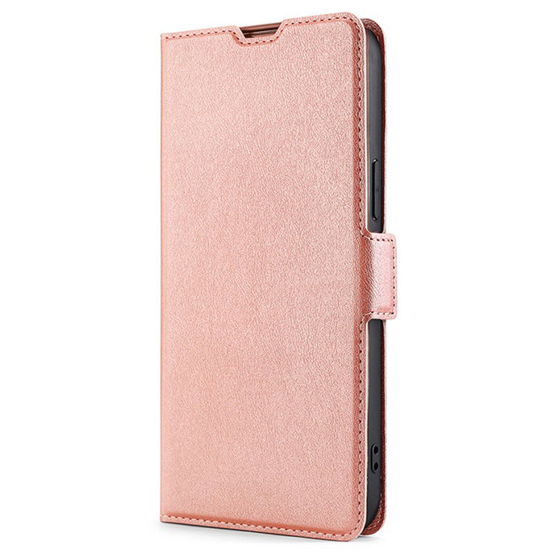 For Samsung Galaxy M15 5G Phone Case Side Magnetic Clasp Wallet Leather Cover - Rose Gold