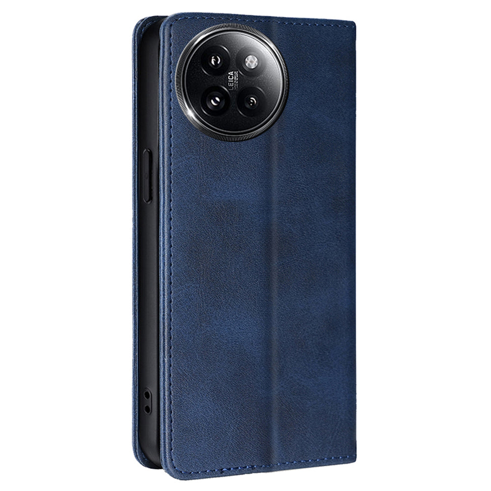 For Xiaomi Civi 4 Pro 5G Case Magnetic Auto-absorbed Leather Wallet Phone Cover - Sapphire