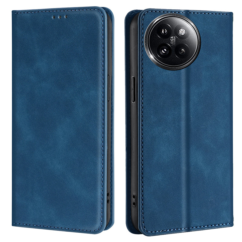 For Xiaomi Civi 4 Pro 5G Case Card Holder Magnetic Closing Leather Phone Cover - Blue