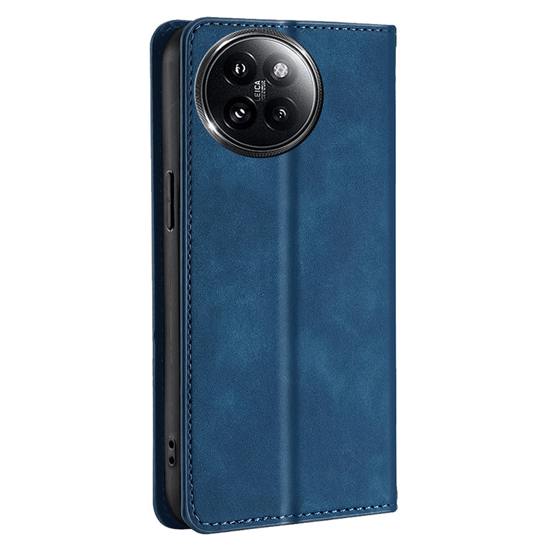 For Xiaomi Civi 4 Pro 5G Case Card Holder Magnetic Closing Leather Phone Cover - Blue