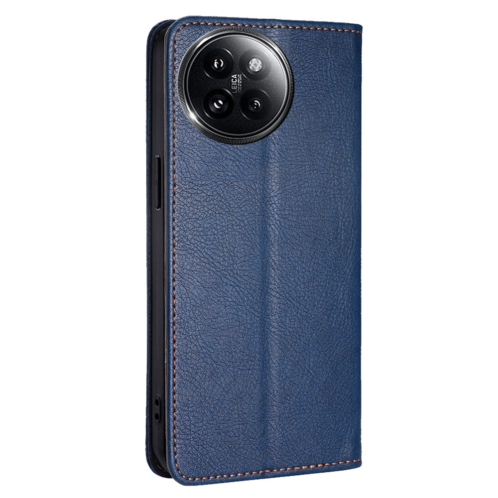 For Xiaomi Civi 4 Pro 5G Case PU Leather Magnetic Closing Wallet Phone Cover - Blue