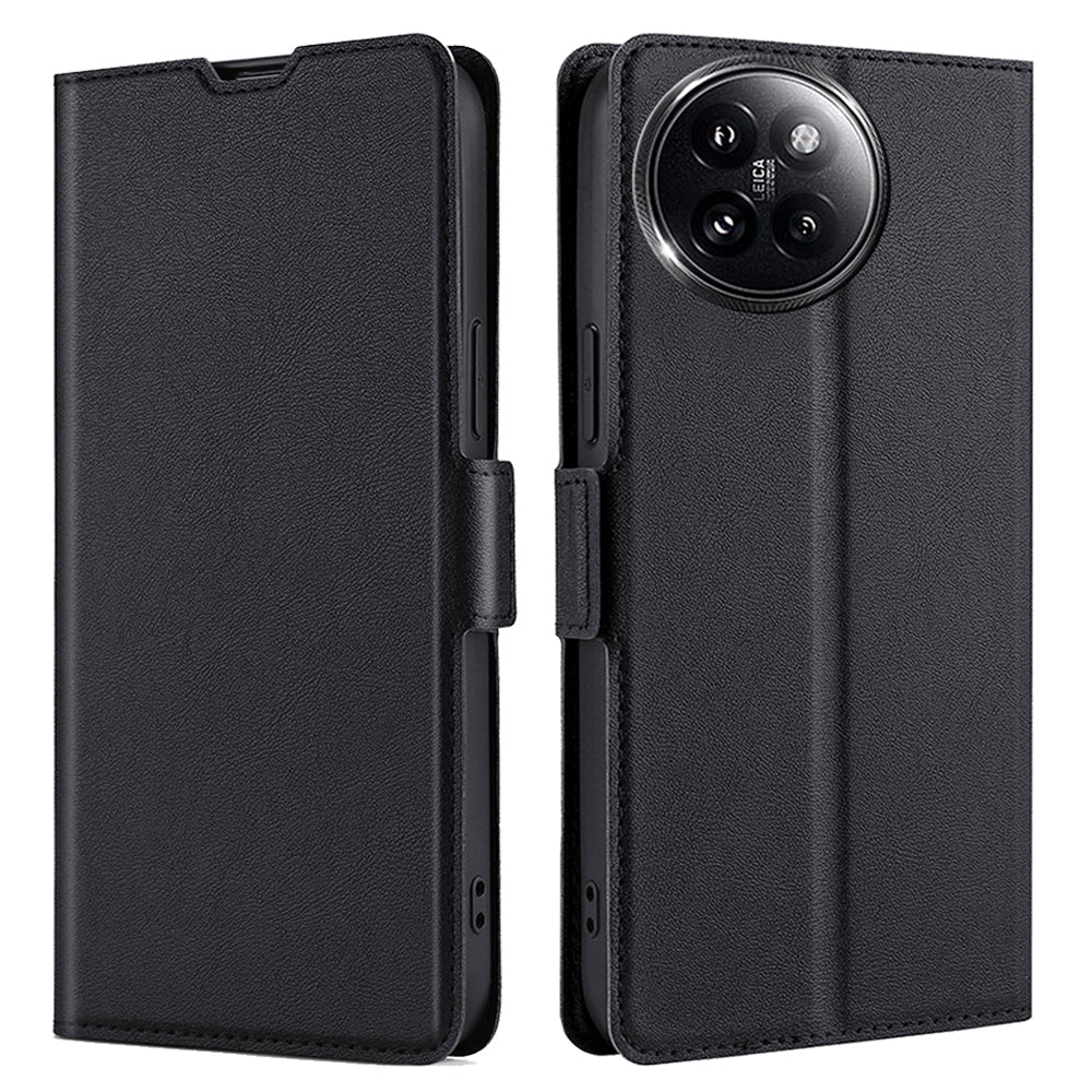 For Xiaomi Civi 4 Pro 5G Cell Phone Case Shockproof PU+TPU Phone Cover - Black
