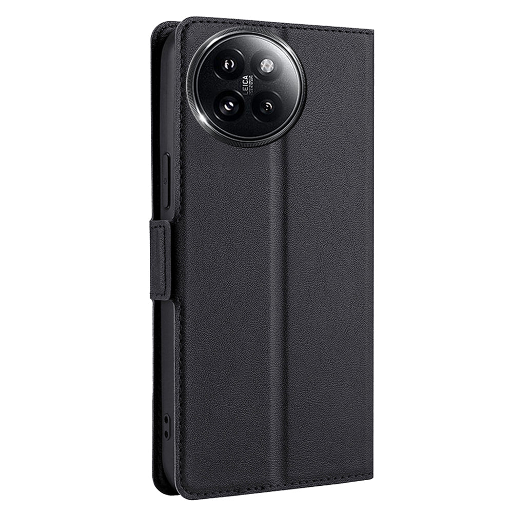For Xiaomi Civi 4 Pro 5G Cell Phone Case Shockproof PU+TPU Phone Cover - Black