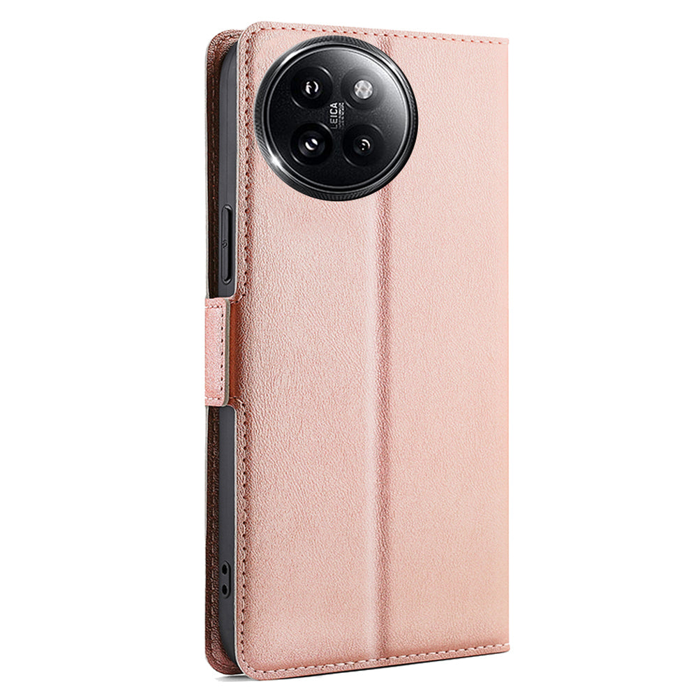 For Xiaomi Civi 4 Pro 5G Cell Phone Case Shockproof PU+TPU Phone Cover - Rose Gold