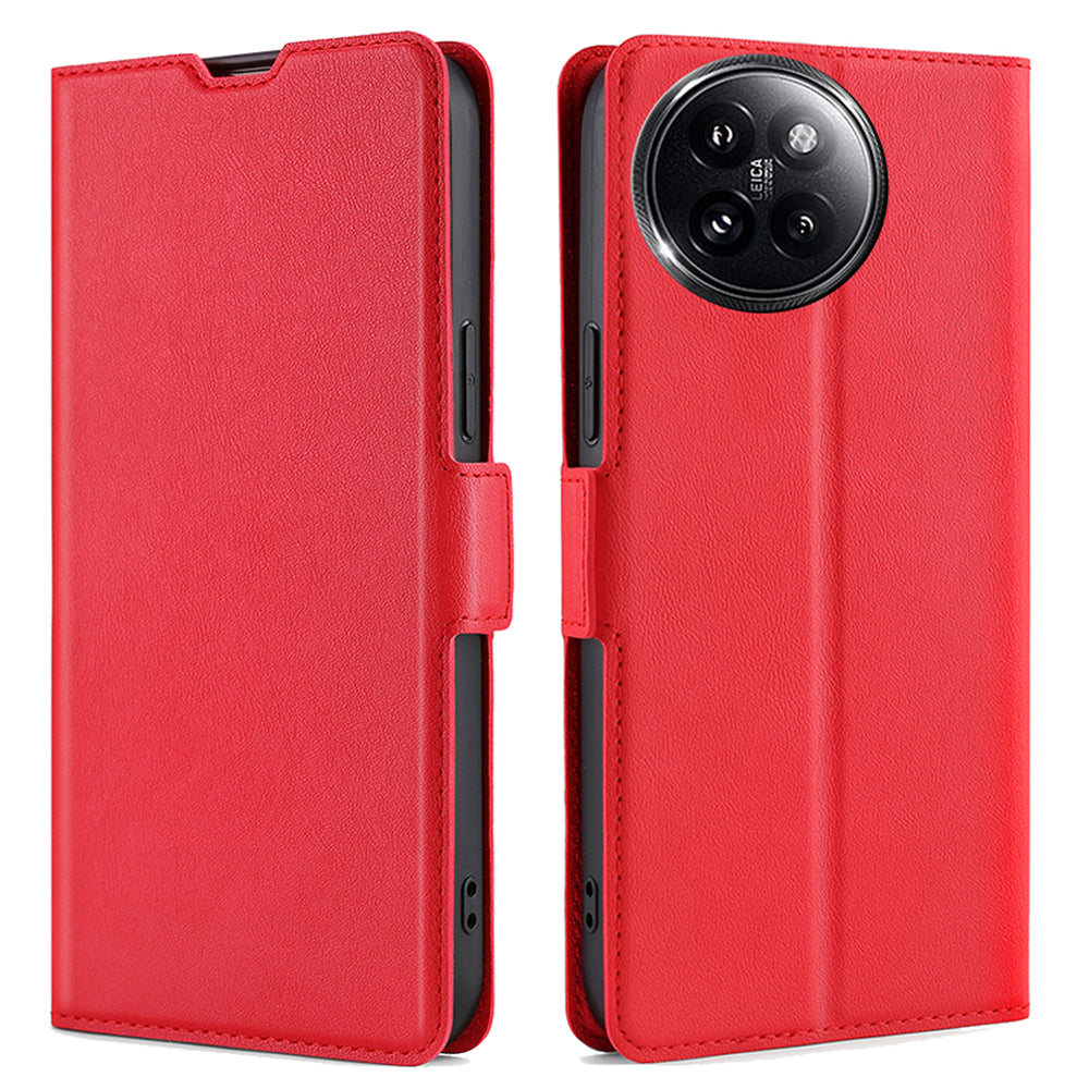 For Xiaomi Civi 4 Pro 5G Cell Phone Case Shockproof PU+TPU Phone Cover - Red