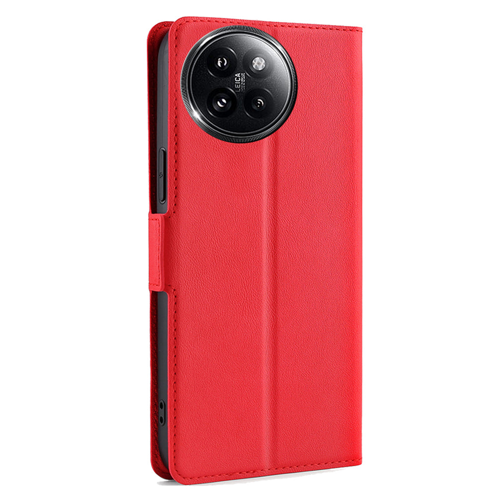For Xiaomi Civi 4 Pro 5G Cell Phone Case Shockproof PU+TPU Phone Cover - Red
