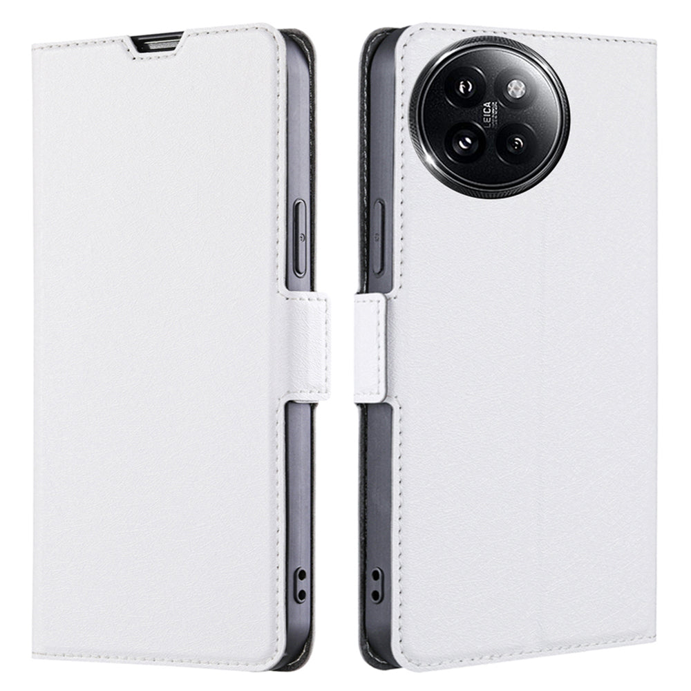 For Xiaomi Civi 4 Pro 5G Cell Phone Case Shockproof PU+TPU Phone Cover - White