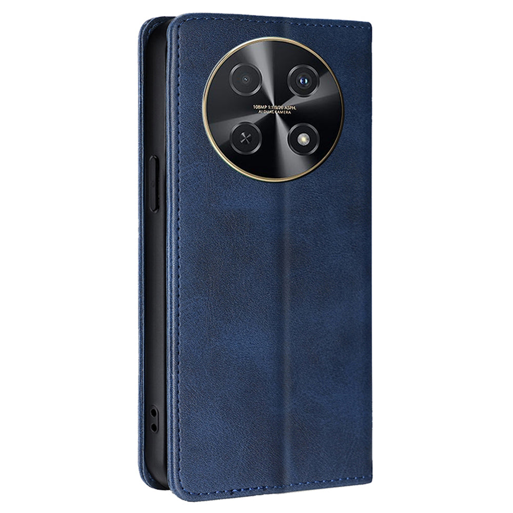 For Huawei nova 12i 4G Wallet Case Magnetic Closure Leather Phone Cover - Sapphire