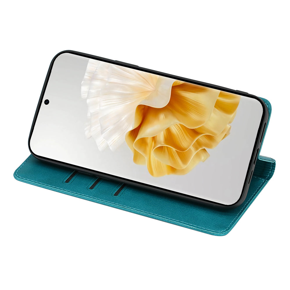 For Huawei nova 12i 4G Wallet Case Magnetic Closure Leather Phone Cover - Baby Blue