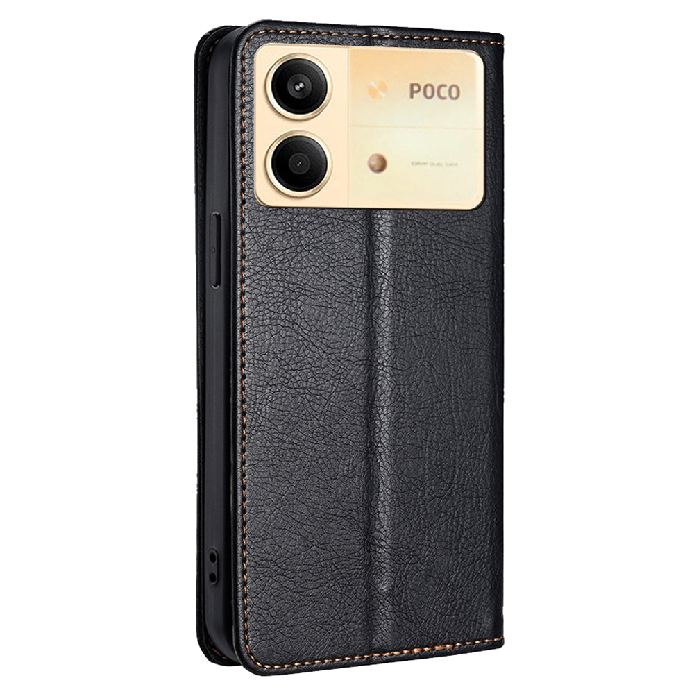 For Xiaomi Redmi Note 13R Pro 5G Case Wallet Leather Magnetic Cover Mobile Accessories Wholesale - Black