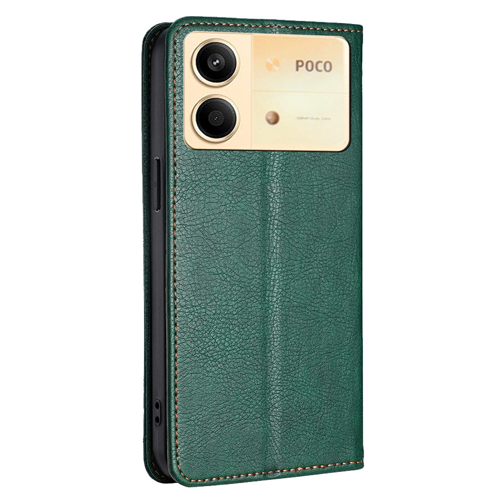 For Xiaomi Redmi Note 13R Pro 5G Case Wallet Leather Magnetic Cover Mobile Accessories Wholesale - Green