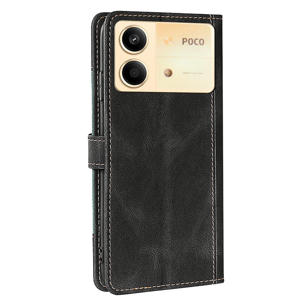 For Xiaomi Redmi Note 13R Pro 5G Cover PU Leather Full Protection Phone Case with Wallet - Black