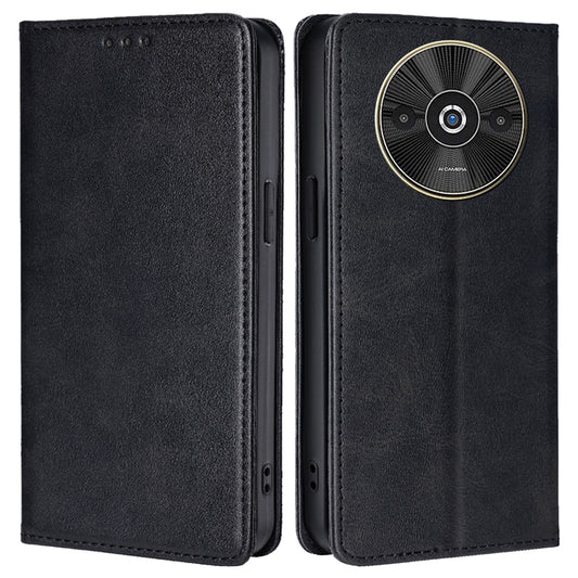 For Xiaomi Redmi A3 / Poco C61 4G Wallet Case Magnetic Auto-absorbed Leather Phone Cover - Black