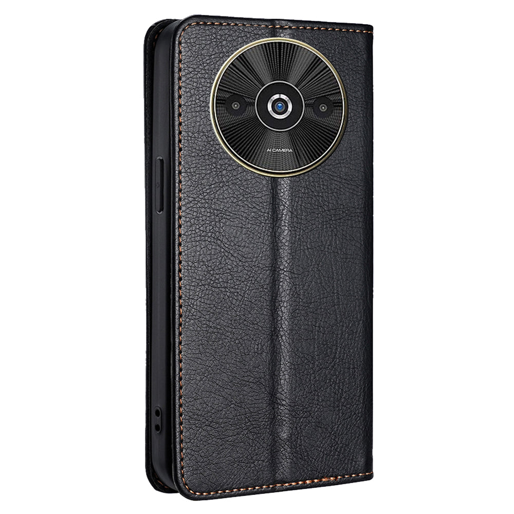 For Xiaomi Redmi A3 / Poco C61 4G Leather Case Wallet Phone Cover Phone Accessories Distributor - Black