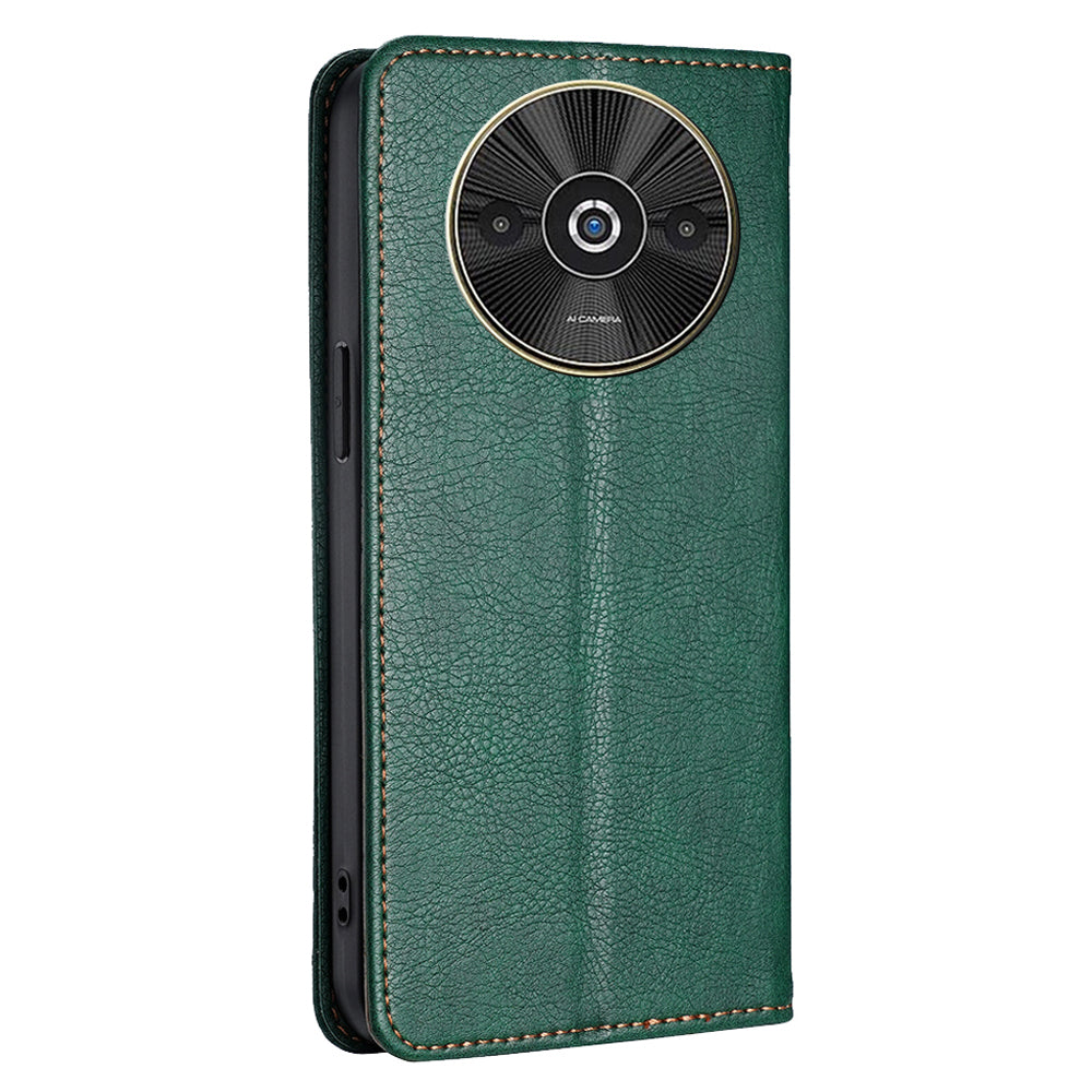 For Xiaomi Redmi A3 / Poco C61 4G Leather Case Wallet Phone Cover Phone Accessories Distributor - Green