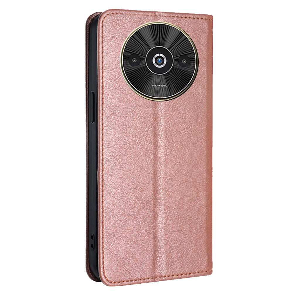 For Xiaomi Redmi A3 / Poco C61 4G Leather Case Wallet Phone Cover Phone Accessories Distributor - Rose Gold
