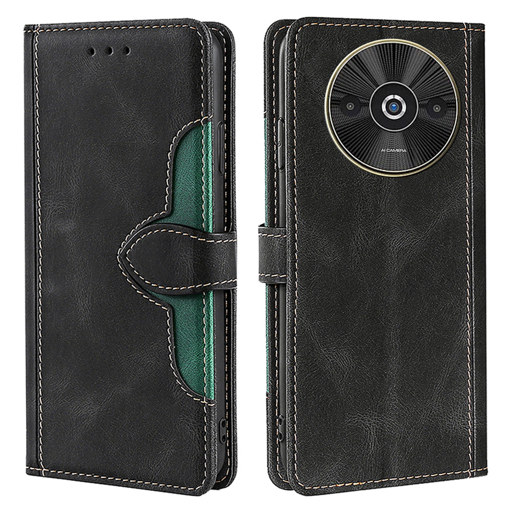 For Xiaomi Redmi A3 / Poco C61 4G Cover PU Leather Wallet Mobile Phone Case Wholesale - Black