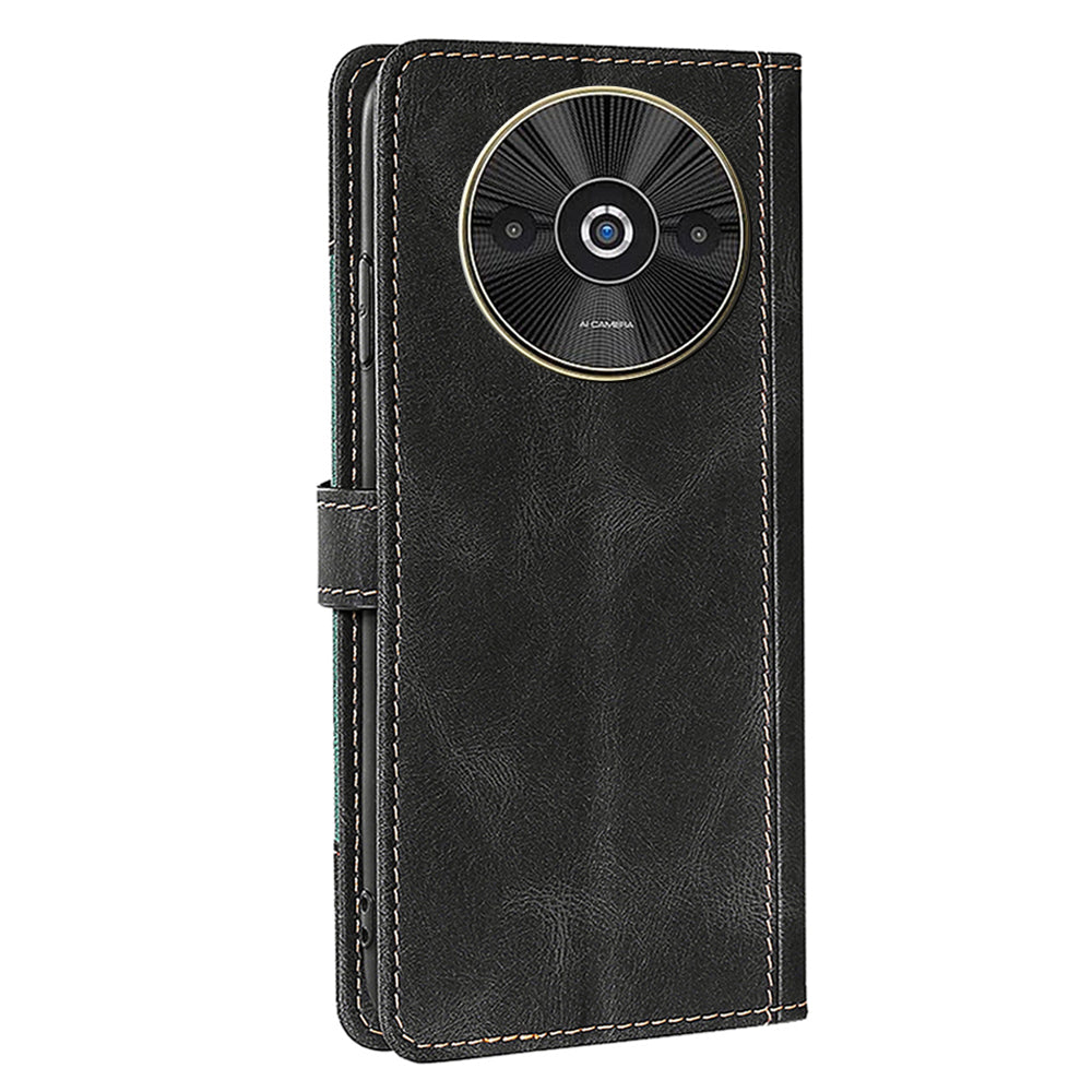 For Xiaomi Redmi A3 / Poco C61 4G Cover PU Leather Wallet Mobile Phone Case Wholesale - Black