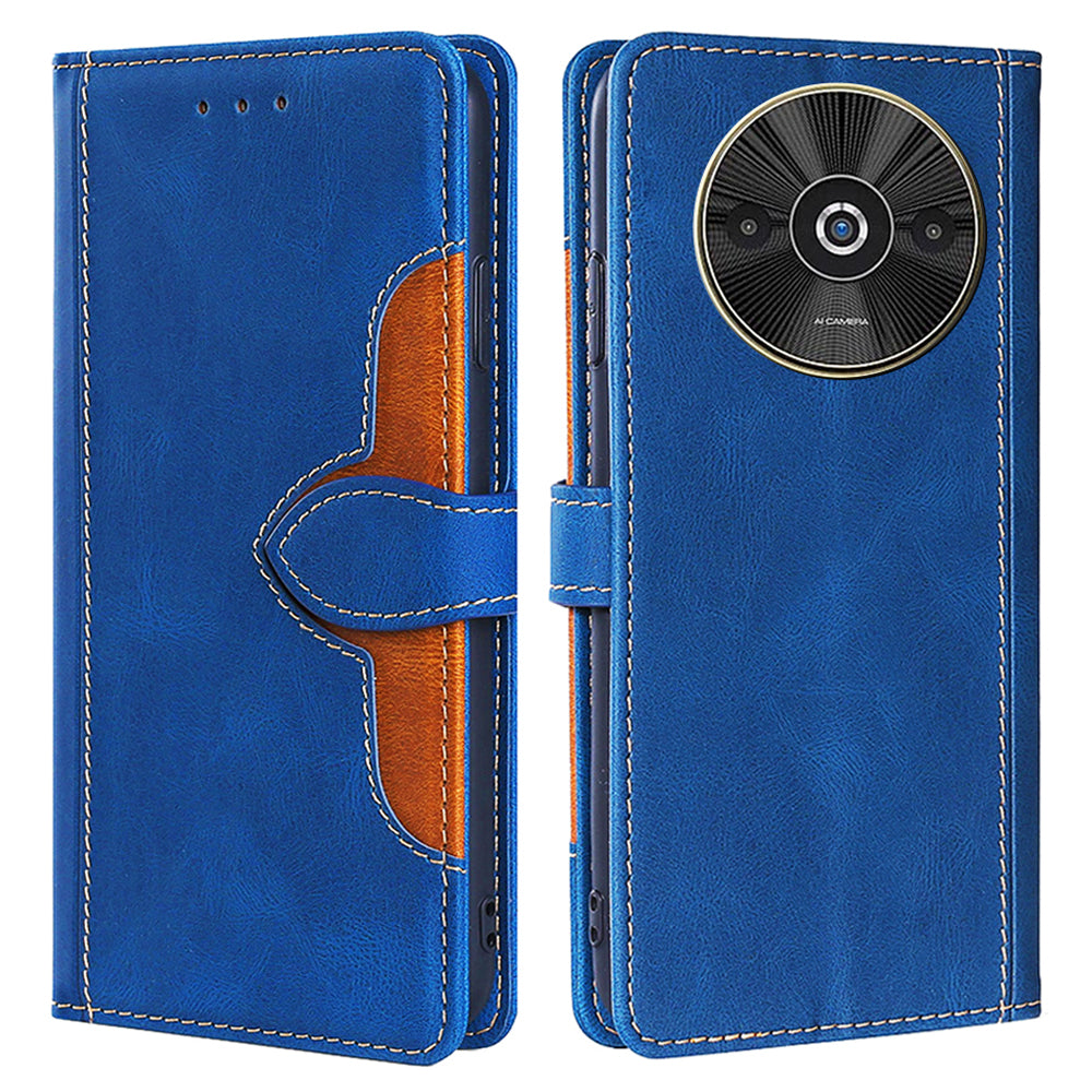For Xiaomi Redmi A3 / Poco C61 4G Cover PU Leather Wallet Mobile Phone Case Wholesale - Blue