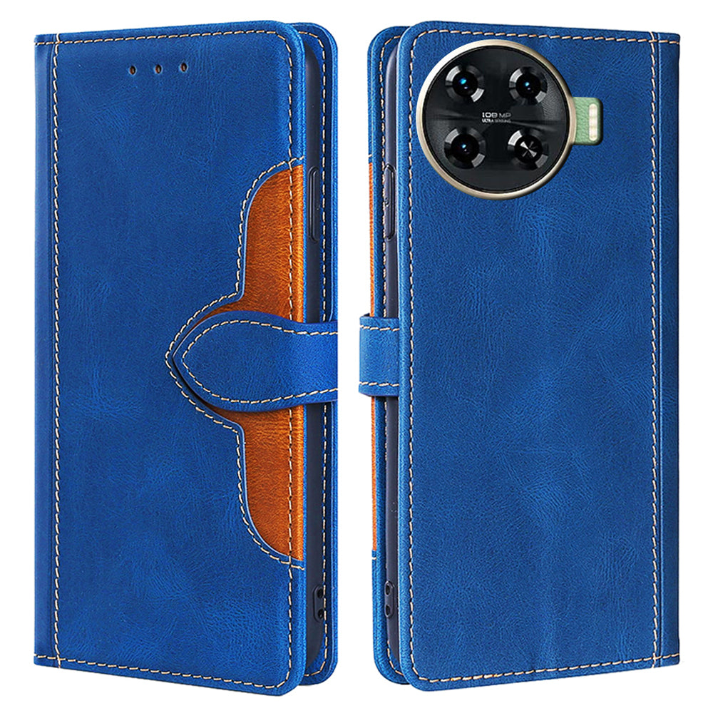 For Transsion Tecno Spark 20 Pro+ PU Leather Wallet Smart Phone Case Wholesale - Blue
