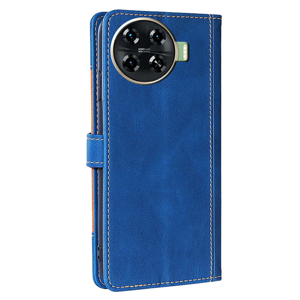 For Transsion Tecno Spark 20 Pro+ PU Leather Wallet Smart Phone Case Wholesale - Blue