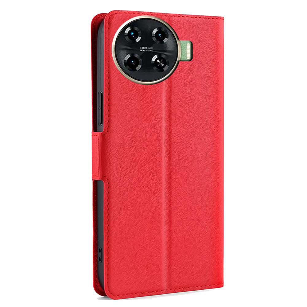 For Transsion Tecno Spark 20 Pro+ Drop-Proof Phone Case Shockproof PU+TPU Mobile Phone Cover - Red