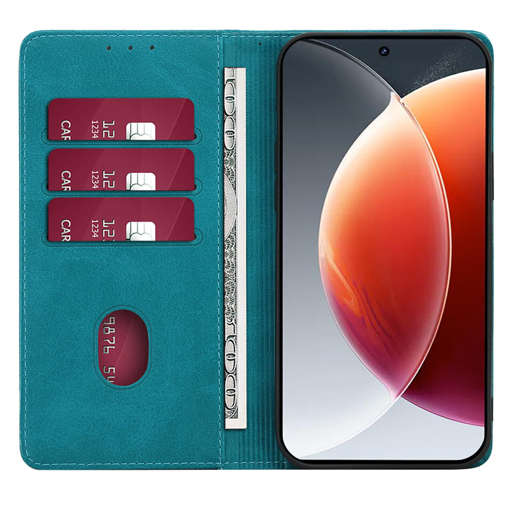 For Transsion Tecno Pova 6 Pro 5G Case Magnetic Closure Leather Wallet Phone Cover - Baby Blue