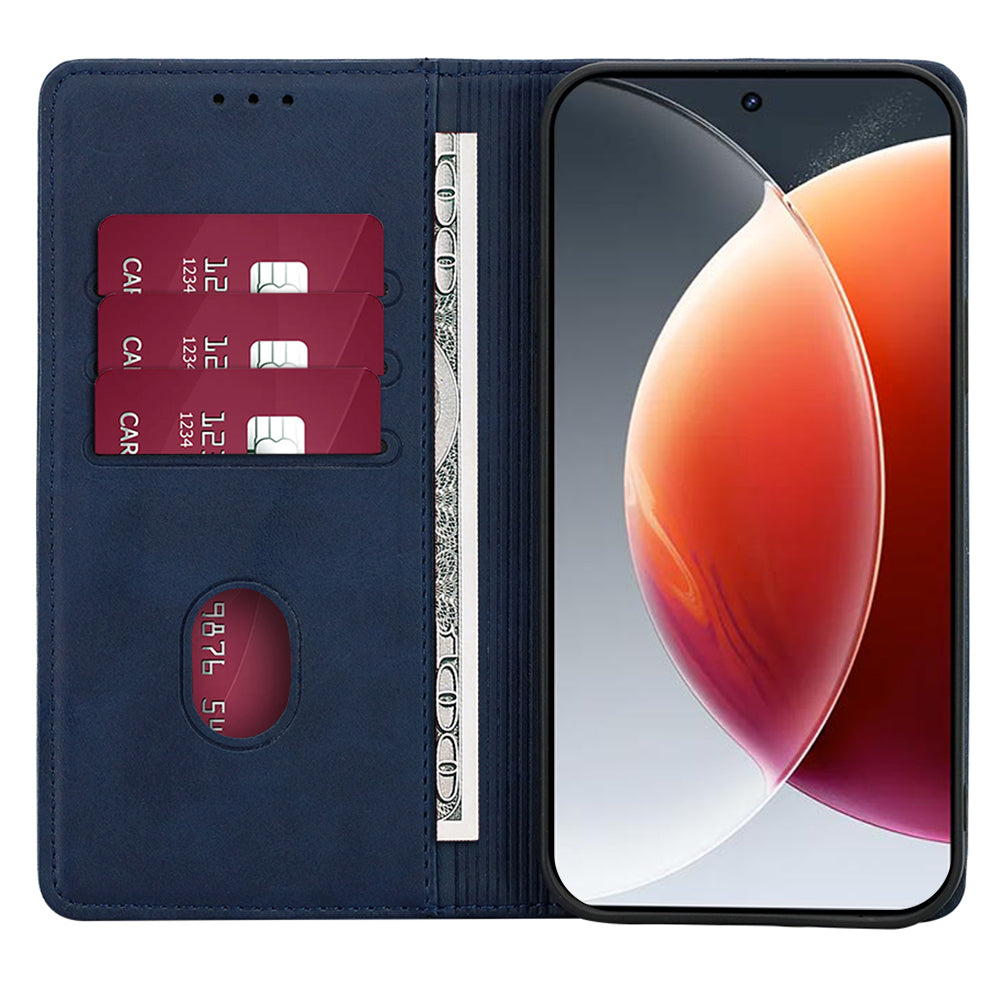 For Transsion Tecno Pova 6 Pro 5G Case Magnetic Closure Leather Wallet Phone Cover - Sapphire