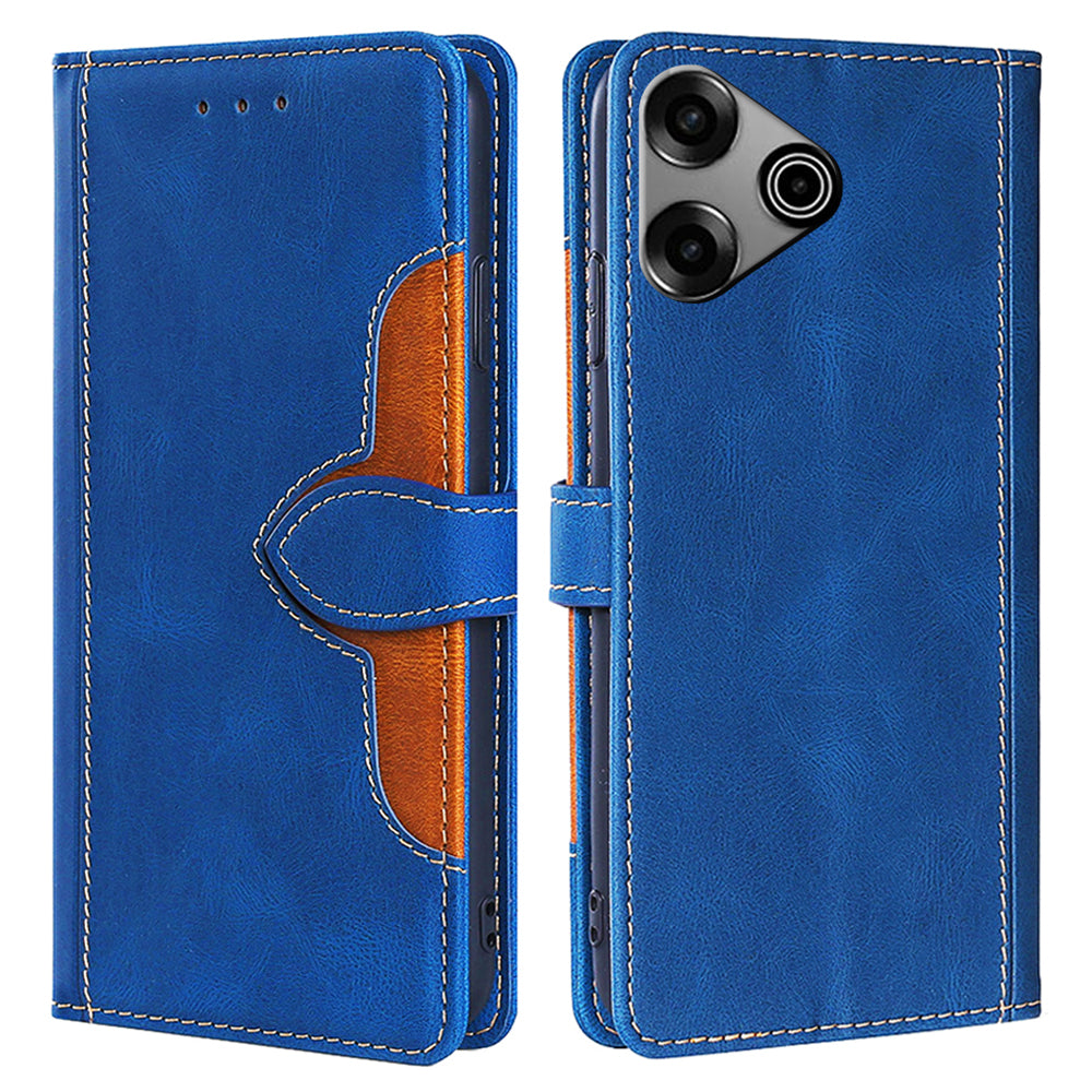For Transsion Tecno Pova 6 Pro 5G Leather Wallet Cover Smart Phone Case Wholesale - Blue