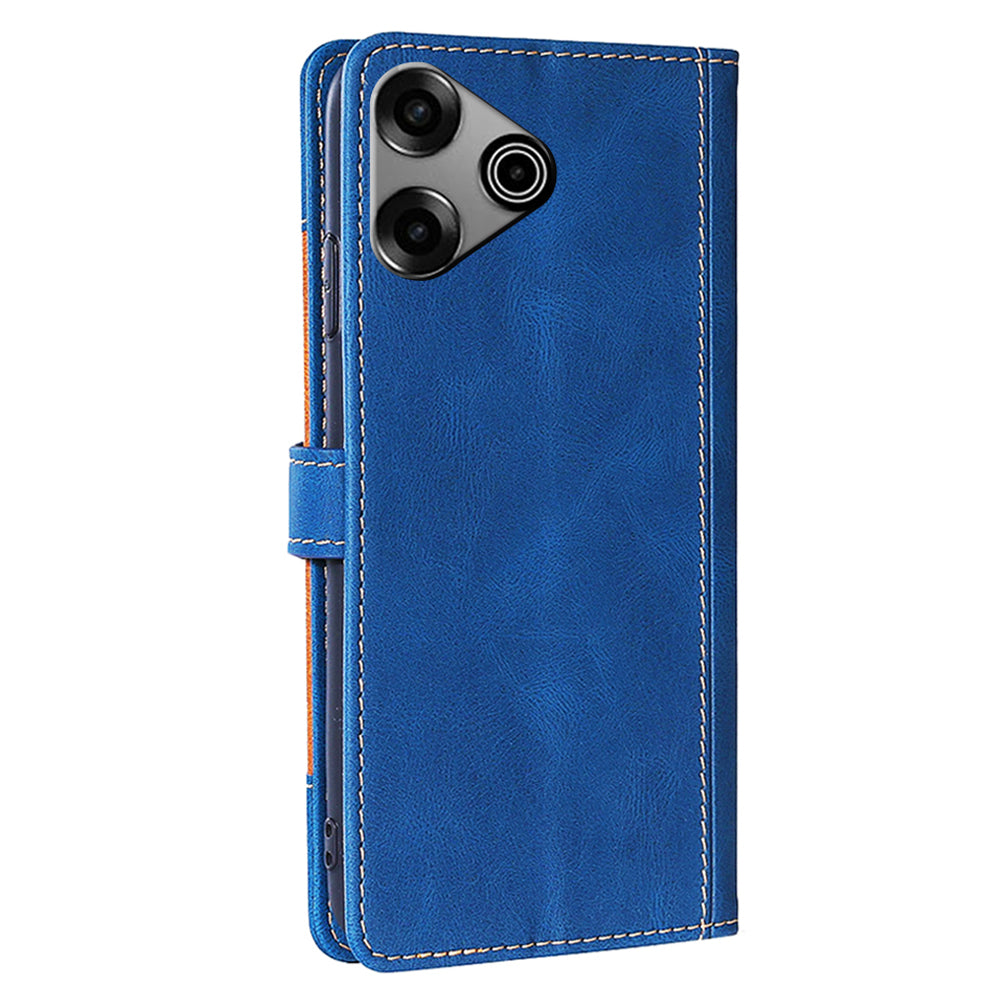 For Transsion Tecno Pova 6 Pro 5G Leather Wallet Cover Smart Phone Case Wholesale - Blue