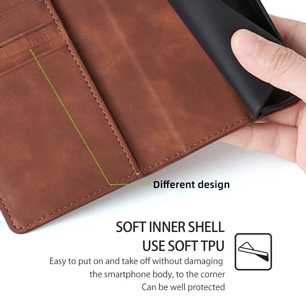 For Realme 12+ 5G Wallet Case Crocodile Texture PU Leather Protective Phone Cover - Brown