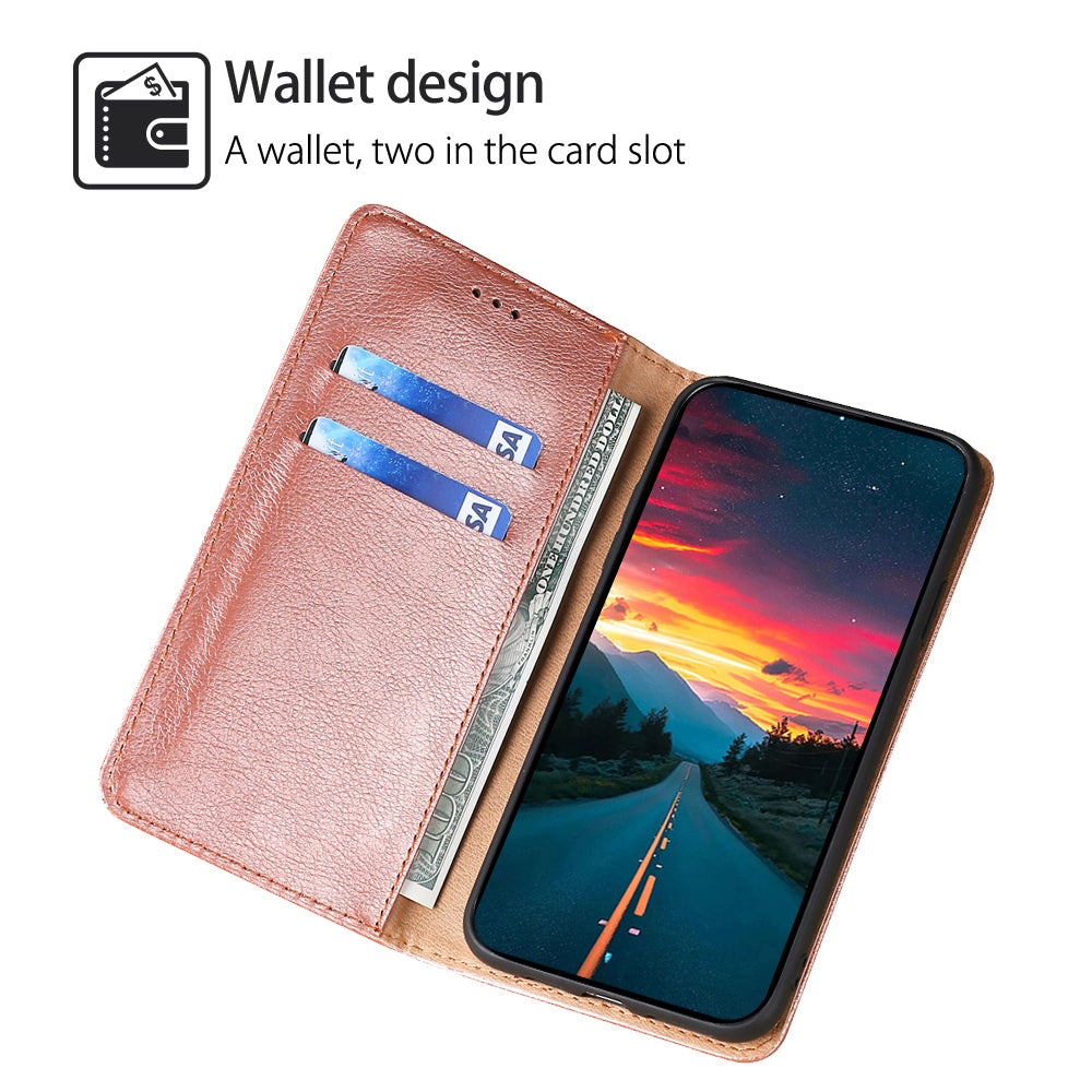 For Realme 12+ 5G Case Card Holder Magnetic Cover Mobile Accessories Wholesale - Rose Gold