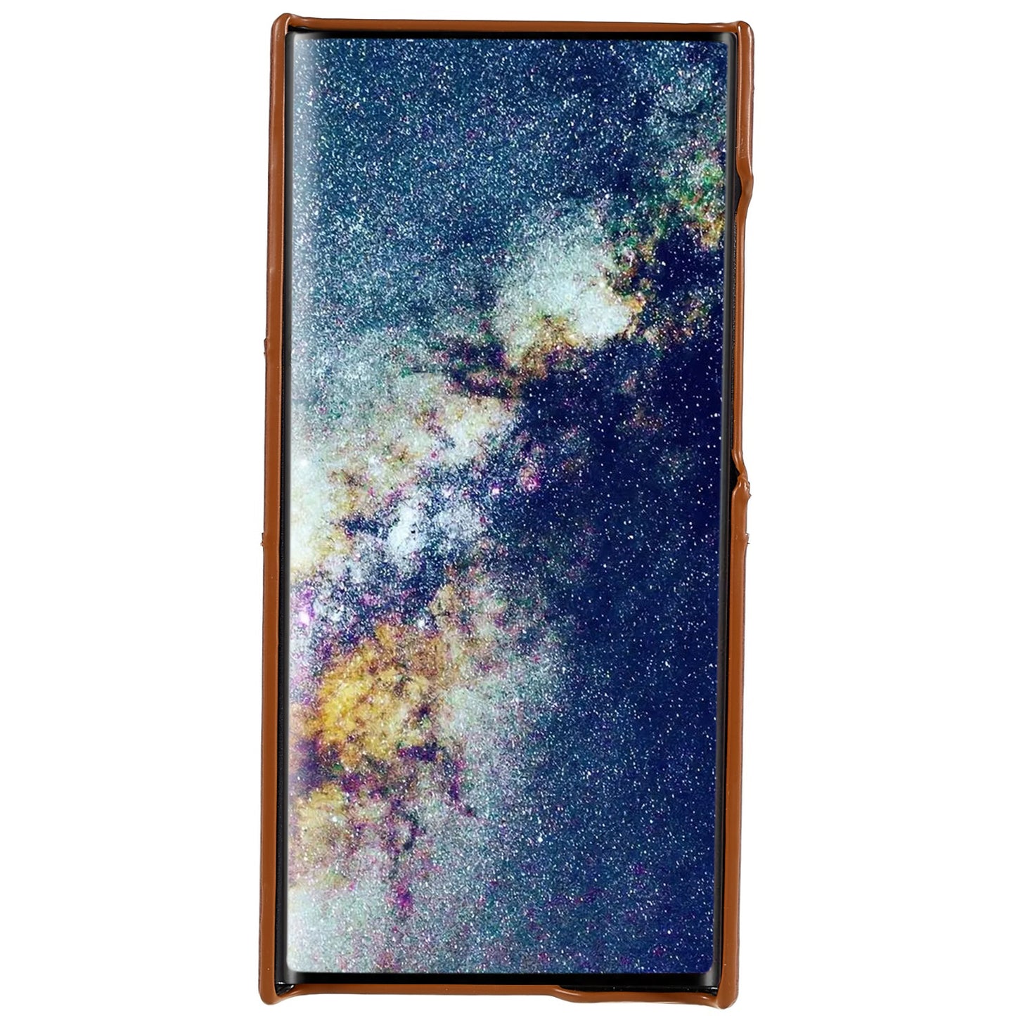 For Samsung Galaxy S24 Ultra Case 2 Card Slots PU+PC Phone Cover - Coffee