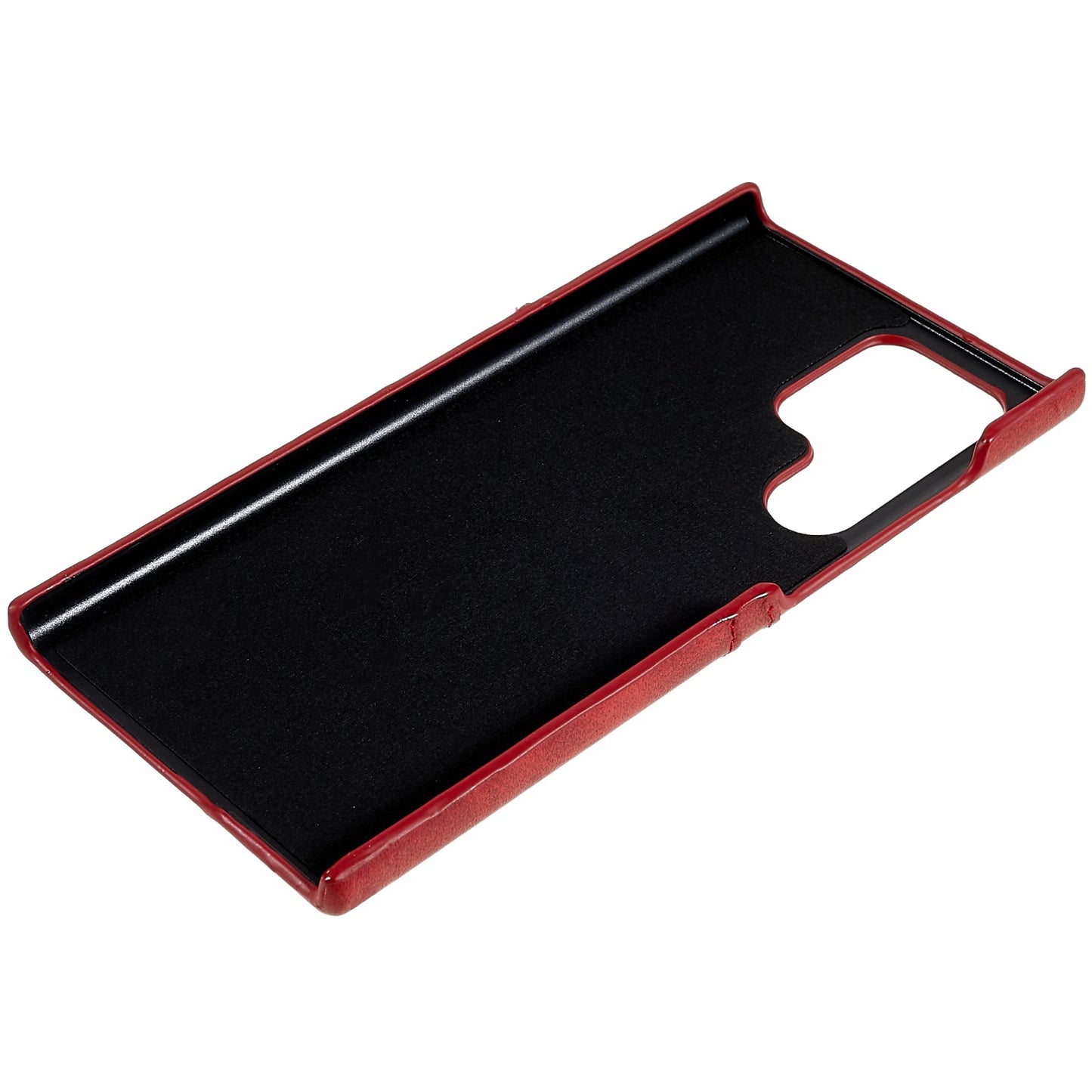 For Samsung Galaxy S24 Ultra Case 2 Card Slots PU+PC Phone Cover - Red